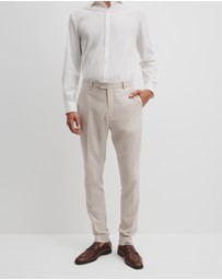 Country Road - Tapered Fit Linen Cotton Pintuck Pant