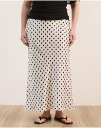 Atmos&Here Curvy - Joanne Satin Slip Skirt