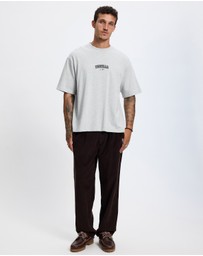 Thrills - Victory Embro Box Fit Oversized Cropped Contrast Stitch Tee