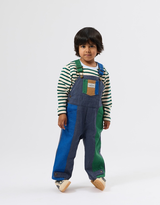 Goldie + Ace - Blake Colour Pop Denim Overalls - ICONIC EXCLUSIVE - Babies-Kids
