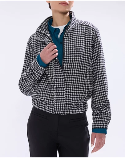 Marcs - Quinn Houndstooth Bomber Jacket