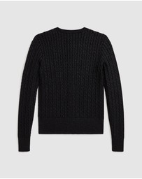 Polo Ralph Lauren - Metallic Mini-Cable Cardigan - ICONIC EXCLUSIVE - Teens