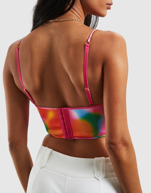 Love Notes - Larissa Strappy Cross Front Sateen Corset