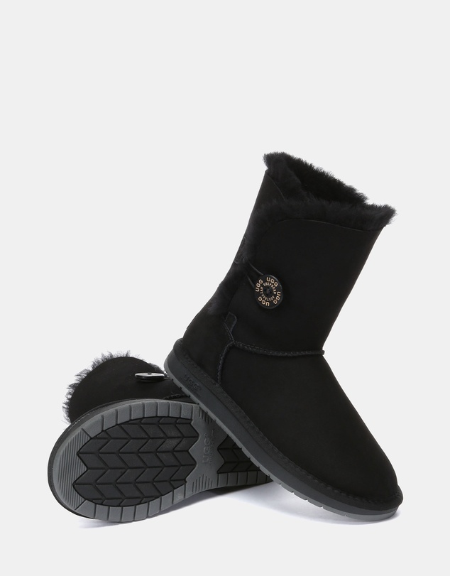 EVERAU - Australian Shepherd Ugg Short Button Sheepskin Upper UGG Boots