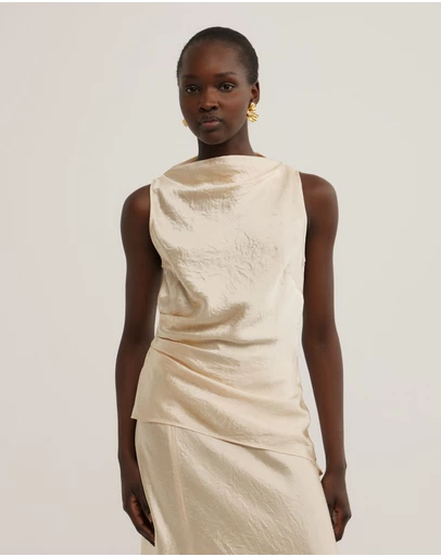 Witchery - Crinkle High Neck Top