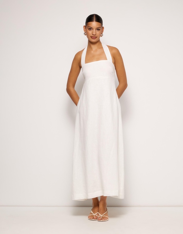 AERE - Lylah Linen Midi Dress