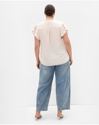City Chic - Drama Queen Short Sleeve Shirt