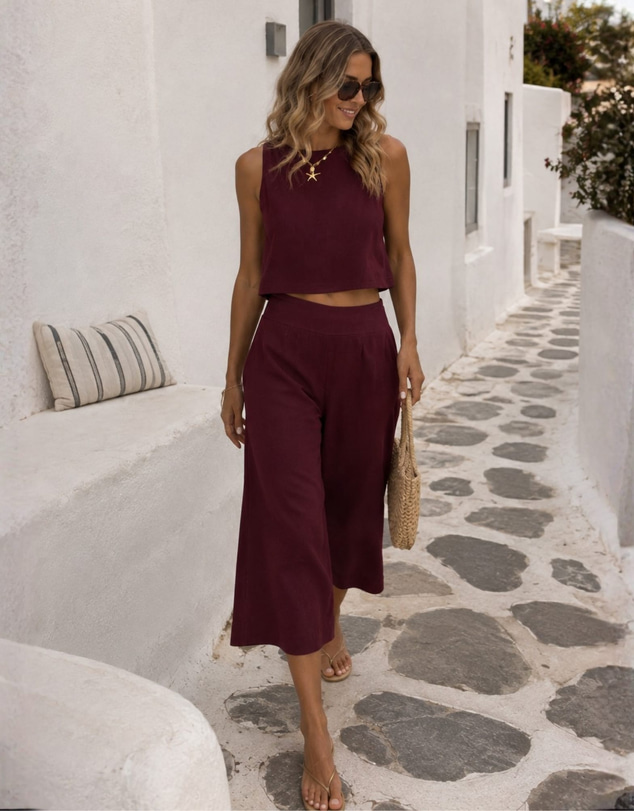 Esther & Co - Lighthouse Pants - Bordeaux