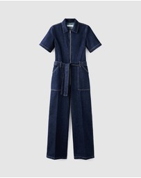 M.N.G - Belt Denim Jumpsuit