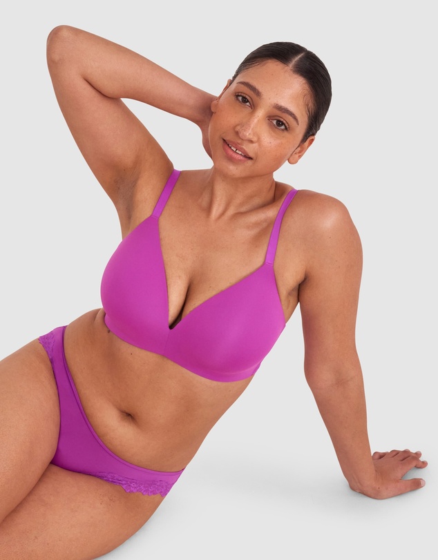 Bras N Things - NKD Lightly Lined Wirefree Bra - Purple