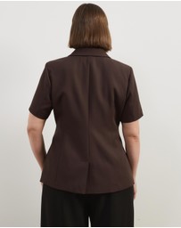 Atmos&Here Curvy - Marlow Short Sleeve Blazer