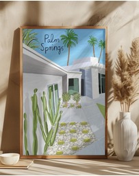 Olive et Oriel - Palm Springs Modern Architecture by Carla Daly Art Print