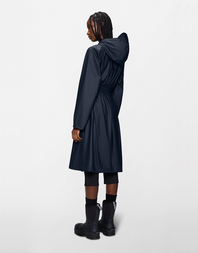 RAINS - A-Line Longer Women's Jacket Navy