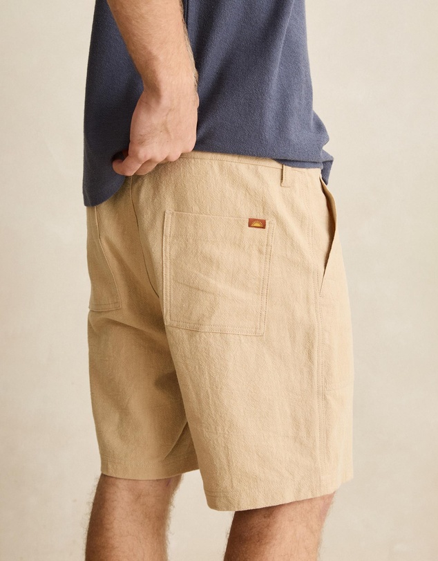 Rhythm - Worn Path Textured Linen Shorts
