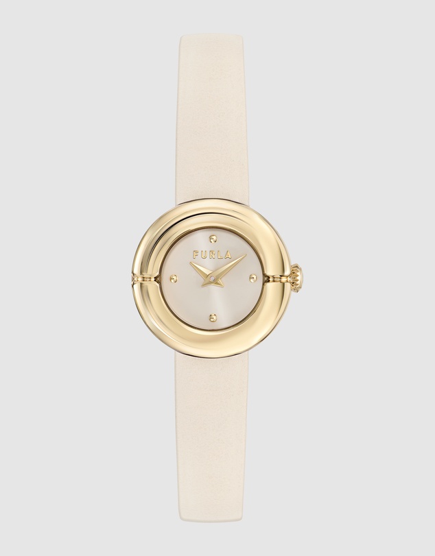 Furla - Furla Miasfera Iconic 24mm White Leather Strap Watch