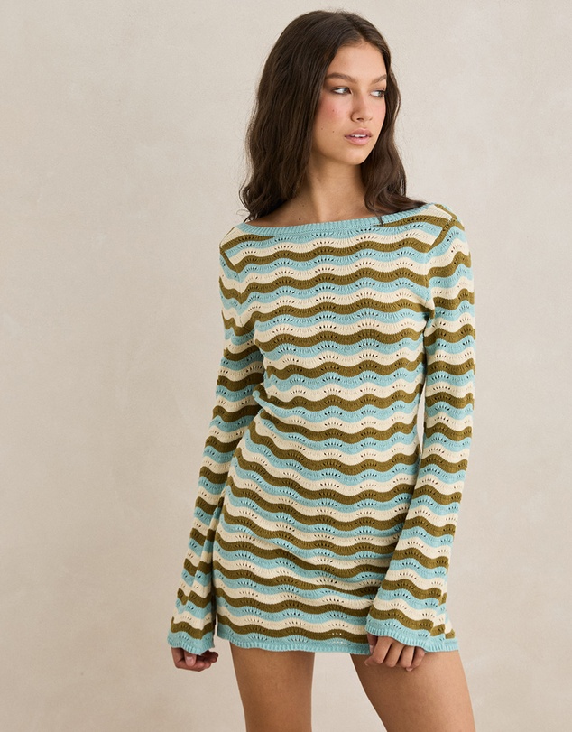 Rhythm - Whispering Tides Knit Mini Dress