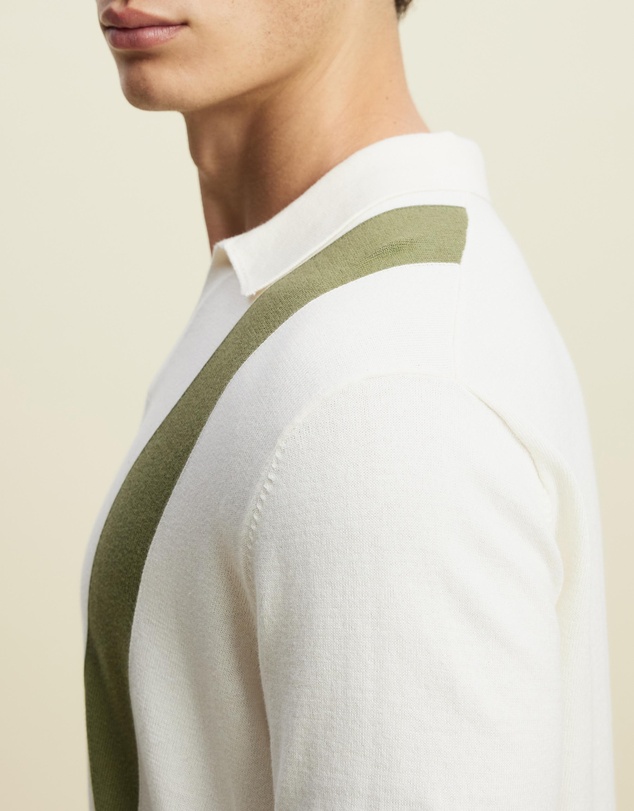AERE - Arlo Organic Cotton Stripe Knit Polo