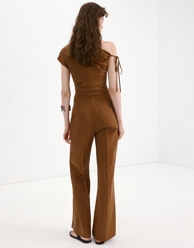 M.N.G - Asymmetric Linen Lyocell Jumpsuit