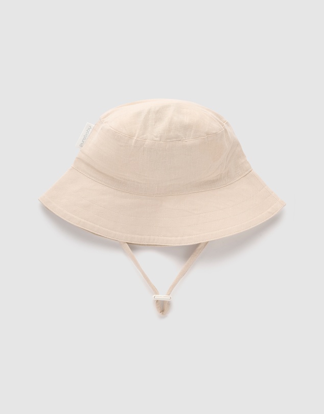 Purebaby - Linen Blend Hat-Kids-Babies