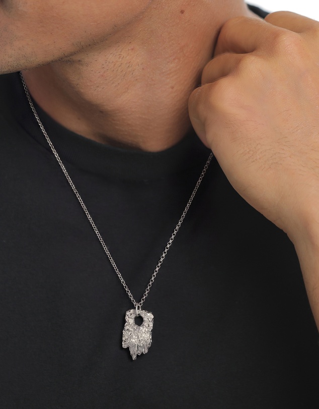 Kuzzoi - ICONIC EXCLUSIVE - Molten Pendant Necklace in 925 Silver