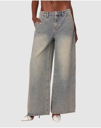 EDIKTED - Super Baggy Wide Leg Jeans