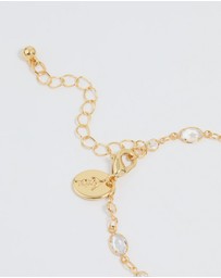 Lovisa - Gold Plated Cubic Zirconia Oval & Round Bracelet
