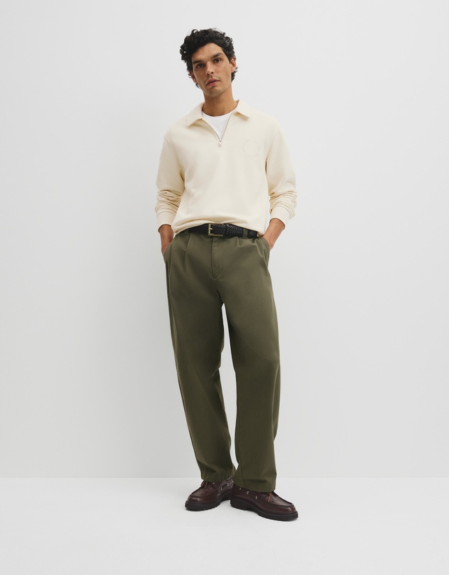 Country Road - Australian Cotton Long Sleeve Folded Collar Sweat