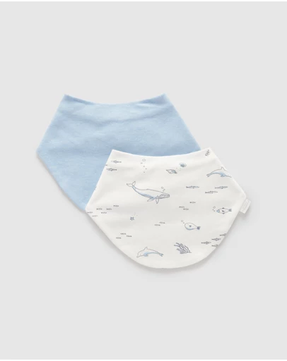 Purebaby - 2 Pack Essential Dribble Bib-Babies