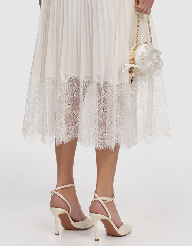 Self Portrait - Boucle Shawl Collared Midi Dress