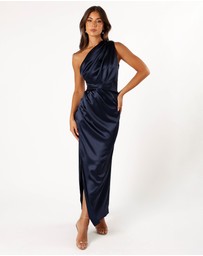 Petal & Pup - Nadia One Shoulder Maxi Dress - Navy