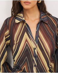Calli - Lola Long Sleeve Sheer Top