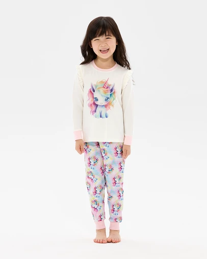Rock Your Kid - Unicorn Pony Frill Long Sleeve Helena Sleep Set