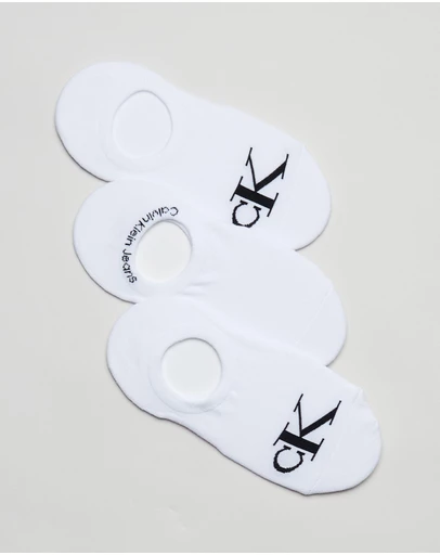Calvin Klein - 3-Pack Monogram Liner Socks