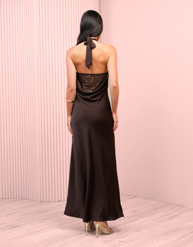 Azzurielle - Orli Halter Diamante Back Gown
