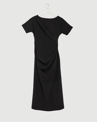 Revibe - Repaired Tussah Cindy Crepe Tuck Midi Dress - AU 8