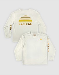 Banabae - Rad Kid Tonal Long Sleeve Tee - White