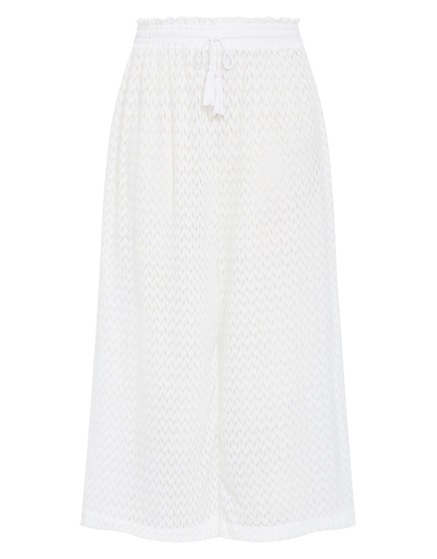 City Chic - Plus size Andros Jacquard Knit Pant - ivory