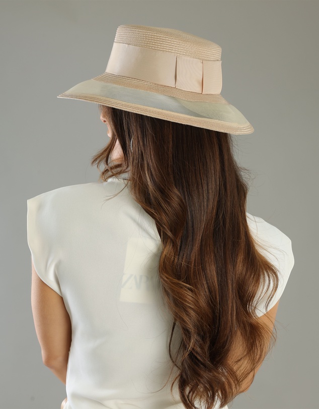 Morgan & Taylor - Marie Racewear Boater in Beige