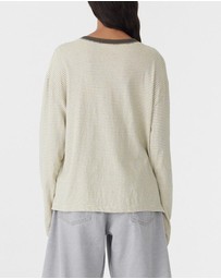 Bassike - Stripe Boyfriend Heritage LS T-Shirt