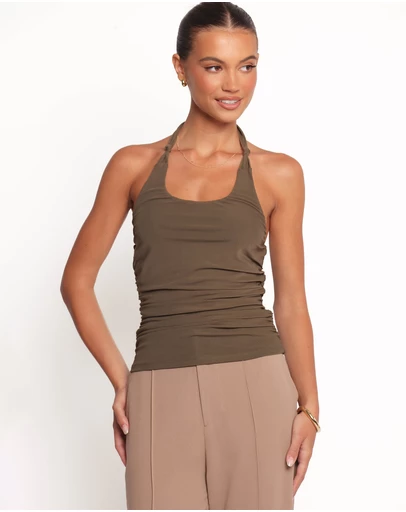 Petal & Pup - Boston Halter Top - Khaki