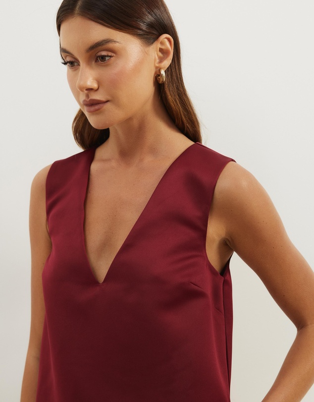 Atmos&Here - Poppy Structured Satin Mini Dress
