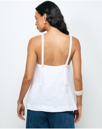 AERE - Pia Linen Top