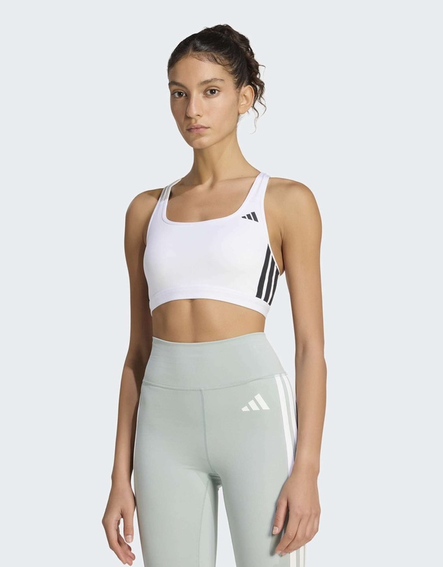 adidas Performance - Optime Essentials Workout 3-Stripes Medium Support Bra Womens