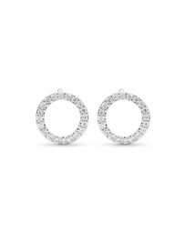 Michael Hill - Circle Stud Earrings with Cubic Zirconia in Sterling Silver