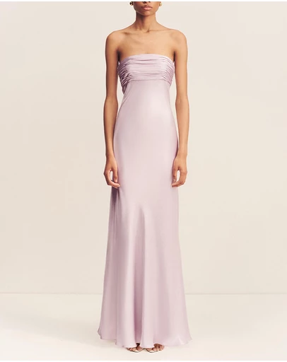 Shona Joy - La Lune Strapless Ruched Bodice Maxi Dress