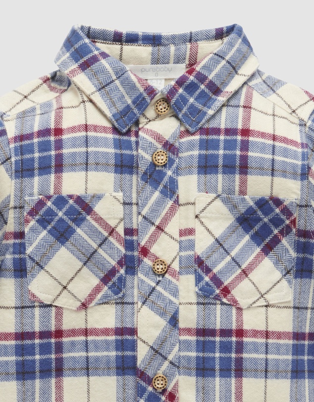 Purebaby - Check Shirt -Kids-Babies