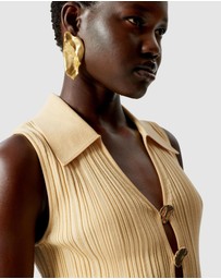 & Other Stories - Rib-Knit Collar Tank Top