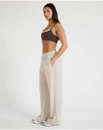 All Fenix - Soft Luxury Pin Tuck Wide Leg Track Pant