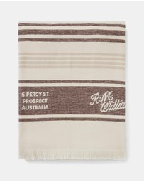 R.M.Williams - Striped Script Towel