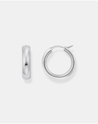 THOMAS SABO - Medium-sized hoop earrings in chunky design silver